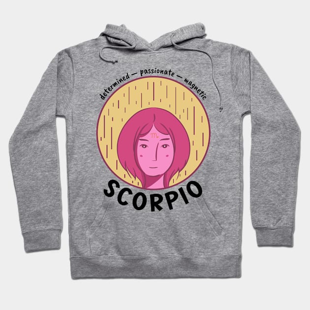 Scorpio Zodiac Girl Hoodie by Whimsical Frank